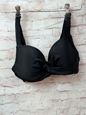 Aqua Eve Black Bikini Top New Without Tags Small
